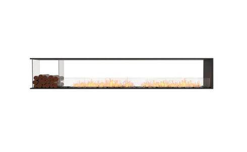 Ecosmart Fire Flex 122PN.BXL Peninsula Fireplace Insert - Black Finish / Stainless Steel Burner - ESF.FX.122PN.BXL